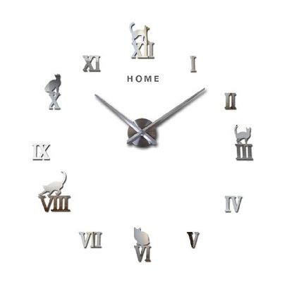 Frameless Large Roman Numerals Wall Stickers Clocks Decorative Wall Clocks For Living Room