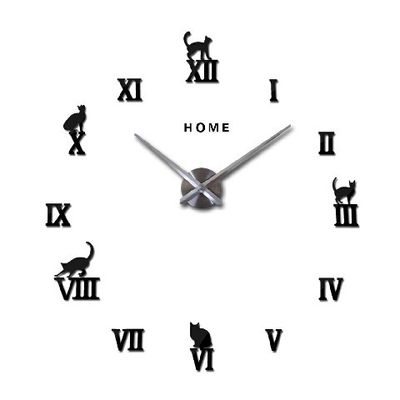 Frameless Large Roman Numerals Wall Stickers Clocks Decorative Wall Clocks For Living Room