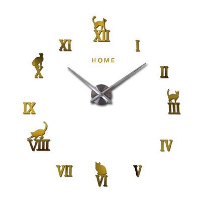 Frameless Large Roman Numerals Wall Stickers Clocks Decorative Wall Clocks For Living Room