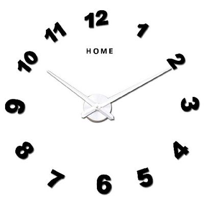 Diy Acrylic Mirror Self-adhensive Stickers House Wall Clocks Modern Big Custom Wall Clocks