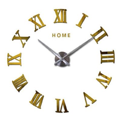 Roman Digital 3D Quartz Diy Acrylic Miroir Wall Clock Large Hanging Wall Clock