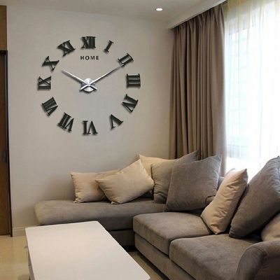 Roman Digital 3D Quartz Diy Acrylic Miroir Wall Clock Large Hanging Wall Clock