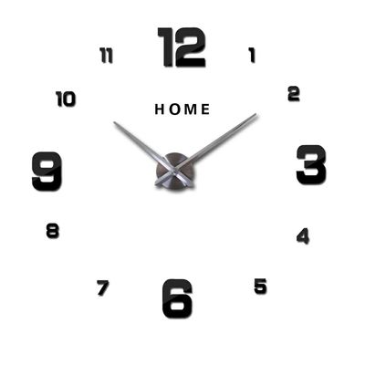 Home Decorative Wall Clock For Kitchen 3D Acrylic Quartz Diy Wall Art Clock