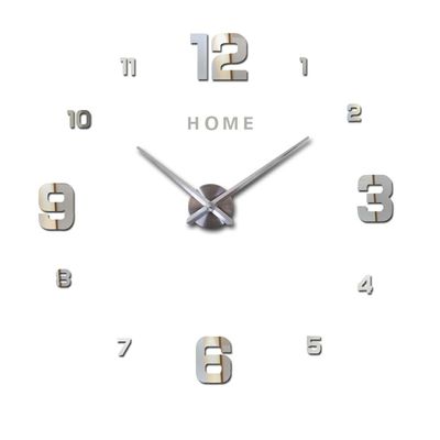 Home Decorative Wall Clock For Kitchen 3D Acrylic Quartz Diy Wall Art Clock