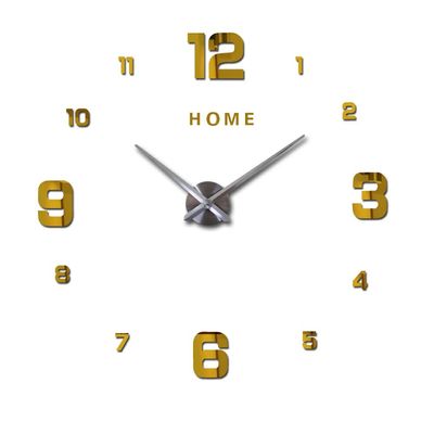 Home Decorative Wall Clock For Kitchen 3D Acrylic Quartz Diy Wall Art Clock