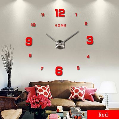 Home Decorative Wall Clock For Kitchen 3D Acrylic Quartz Diy Wall Art Clock