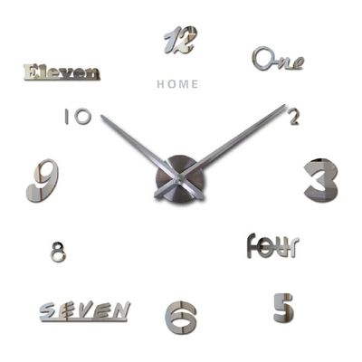 Retro Self-adhensive Sticker Mute Decorative Wall Clocks For Living Room Large Hanging Wall Clock