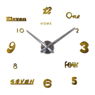 Retro Self-adhensive Sticker Mute Decorative Wall Clocks For Living Room Large Hanging Wall Clock