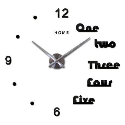 3D Diy House Wall Clocks Mirror Wall Stickers Modern Unique Wall Clock