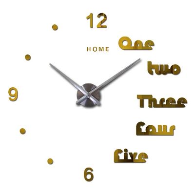 3D Diy House Wall Clocks Mirror Wall Stickers Modern Unique Wall Clock