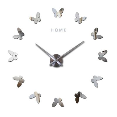 Romantic Butterfly Large Elegant Wall Clocks Decor Mirror Wall Stickers Modern Wall Clock