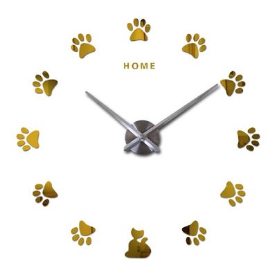 3D Diy Cute Cat Claws Modern Unique Wall Clocks Decor reloj de pared Sticker Living Room Modern Wall Clock