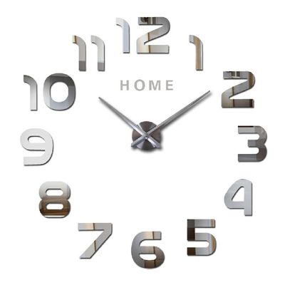 Big Acrylic 3D Personalized Wall Clocks DIY Numbers Decorative Giant Large Size Mirror Wall Art Clock