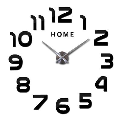 Big Acrylic 3D Personalized Wall Clocks DIY Numbers Decorative Giant Large Size Mirror Wall Art Clock