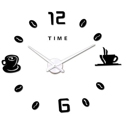 Arabic Digital Coffee Cups Modern Wall Clock Large Elegant Wall Clocks