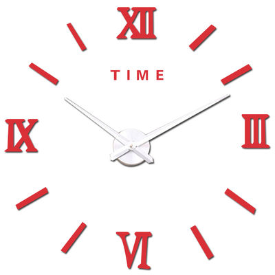 Roman Digital Big Mirror Modern Wall Clok Large Vintage Style Wall Clocks