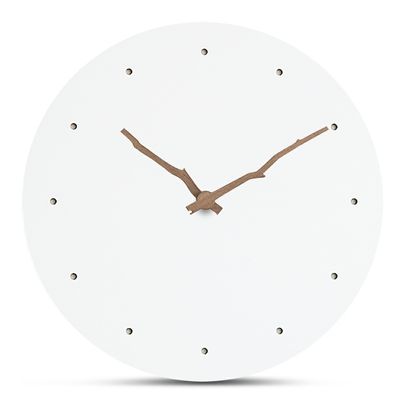 Modern Wall Clock White Round Moistureproof Large Hanging Wall Clock