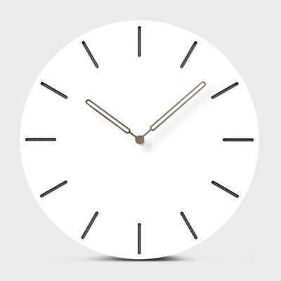 30cm Nordic Simple White Large Elegant Wall Clocks MDF Round Hanging Wall Clock