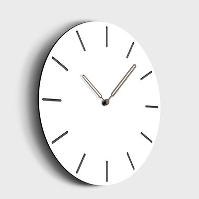 30cm Nordic Simple White Large Elegant Wall Clocks MDF Round Hanging Wall Clock