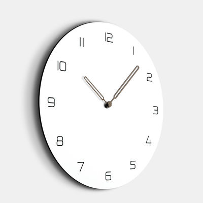 Silent Large Hanging Wall Clock European Creative MDF Wooden Wall Clock