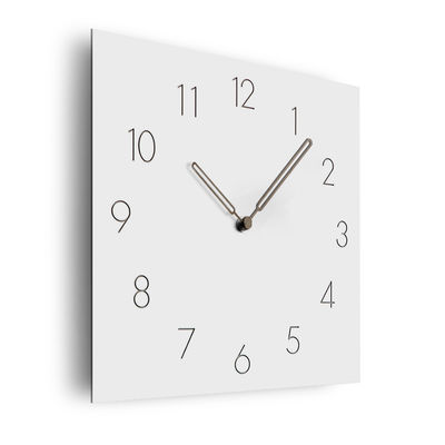 Arabic Numerals Silent Quartz Wall Art Clock White Square Large Vintage Style Wall Clocks