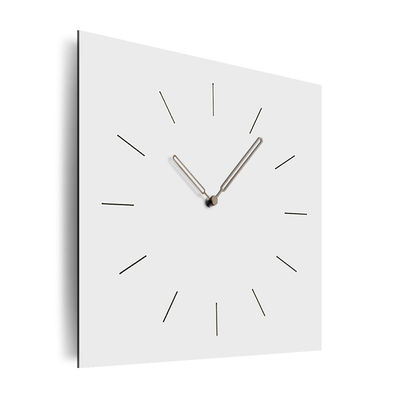 Square Kitchen Wall Clocks Wood Silent Roman Large Numbers 12 Inch Wall Art Clock