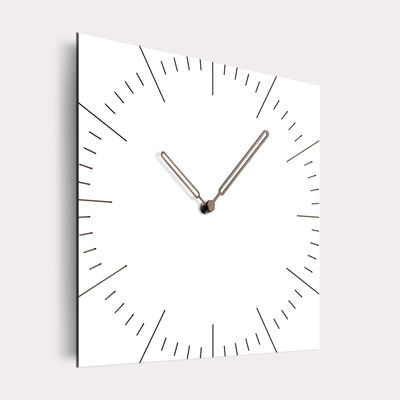 Square Decorative Wall Clocks For Living Room Brief Mute MDF Wood Large Hanging Wall Clock with needle