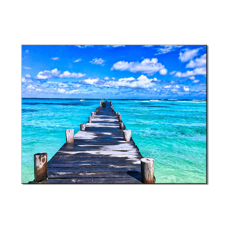 Handcrafted Multicolor Landscape Oil Painting On Canvas With Different Images Home Decoration