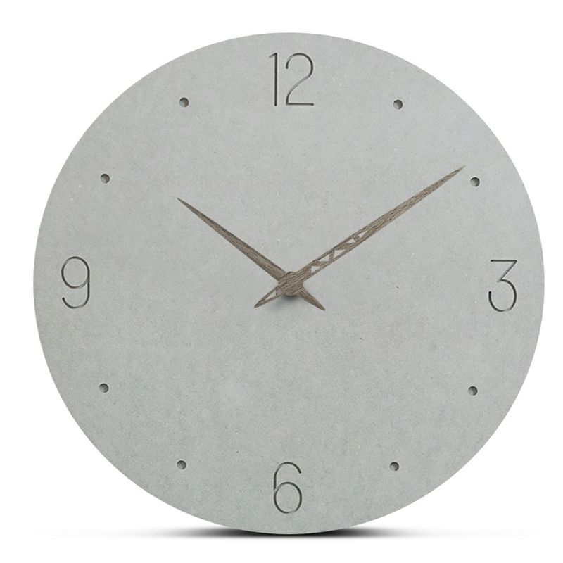 Simple And Nature Design Mdf Silent Wall Clock Wall Decration Large Size Wall Clock