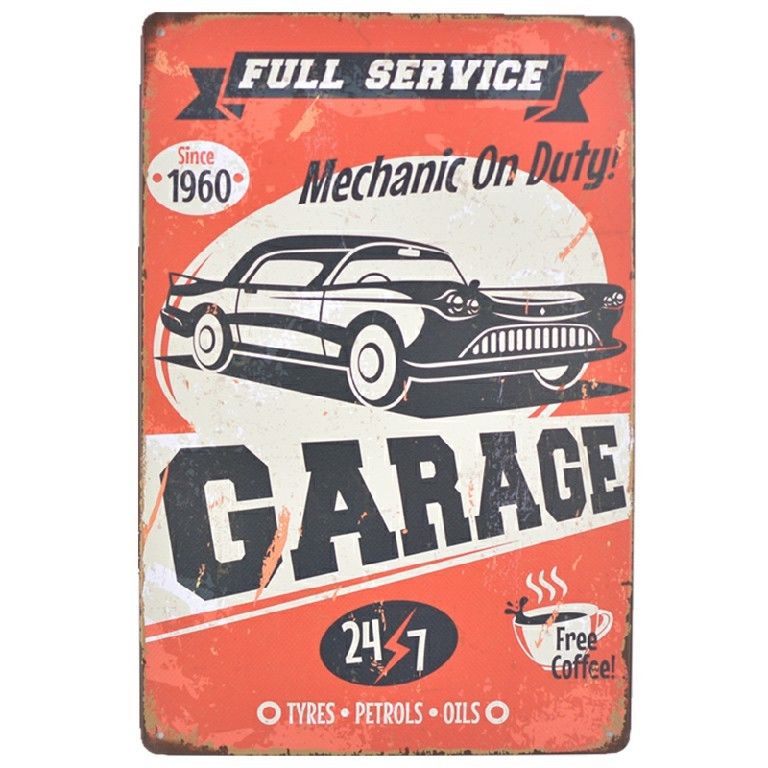 Metal wall art Metal sign ,2024 metal Car sign ,vintage style poster sign for advertising