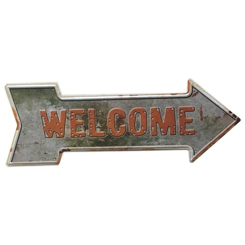 Closed Tin Sign Design,Vintage Tin Sign,Metal Poster For Retailer Arrow Shape Metal Signs