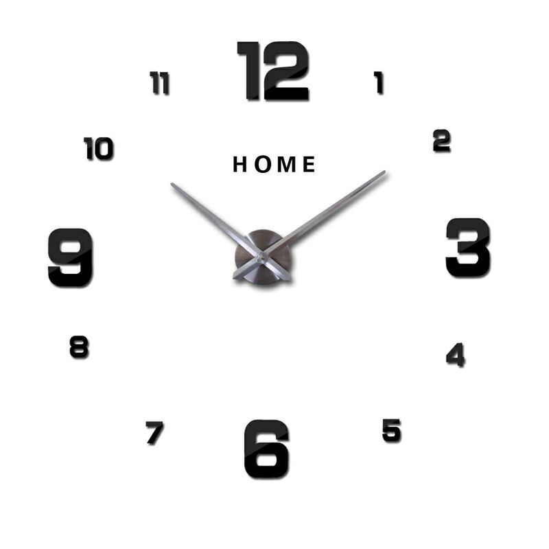 Home Decorative Wall Clock For Kitchen 3D Acrylic Quartz Diy Wall Art Clock