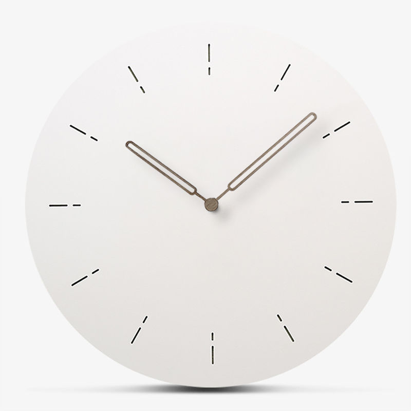 Non Ticking MDF European Hanging Wall Clocks Room Office Simple Concise Home Decor House Wall Clocks