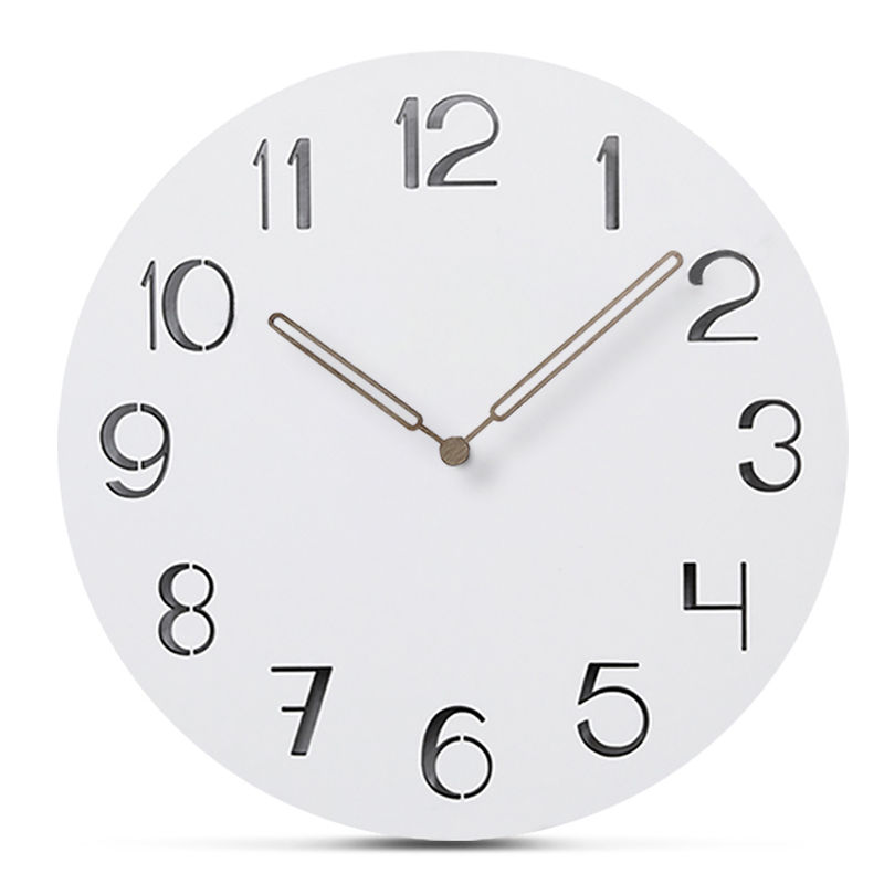 Arabic Numerals Nordic Modern Wall Clock Wooden Living Room Decoration Wall Clocks For Living Room