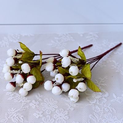 Indoor and outdoor Small pretty red flower heads wholesale plastic flowers durable home decoration